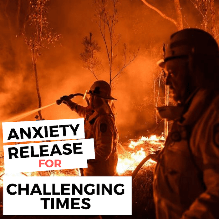 Firefighters battle intense Australian wildfire at night, highlighting bravery and resilience.